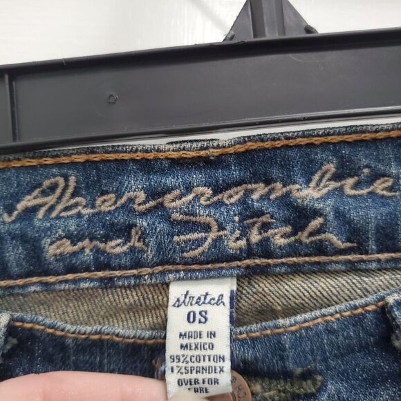 Abercrombie and Fitch Erin A&F Women's Medium Wash Straight Leg Denim Jeans 0S - Picture 4 of 7